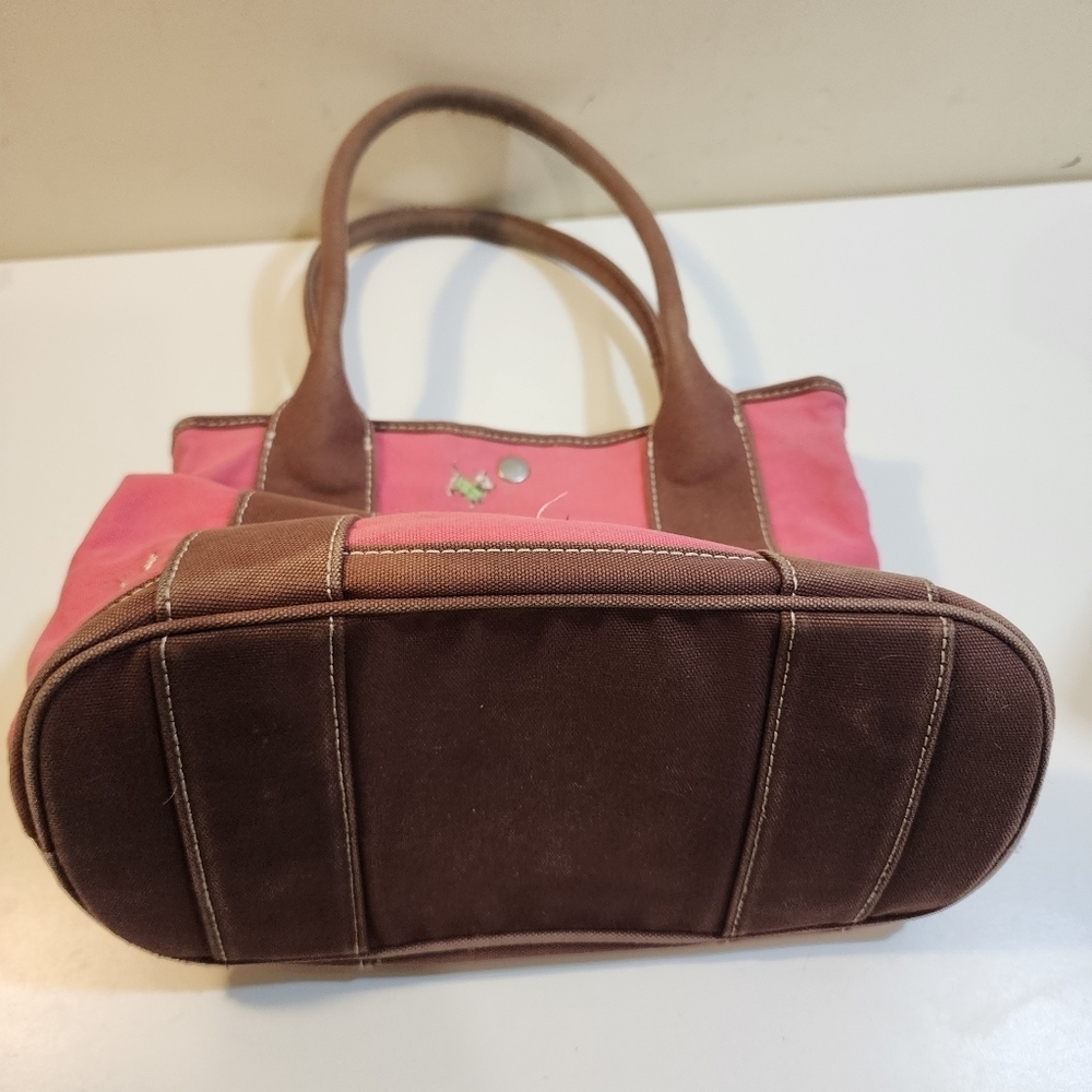 J. Crew pink and brown scotty dog cotton tote bag - Picture 2 of 10